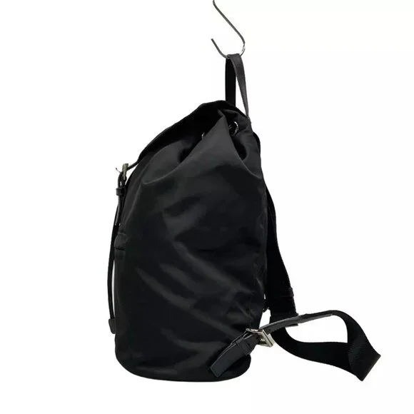 Auth PRADA - Black Nylon Leather Backpack - Picture 4 of 14